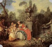 Lady and Gentleman with two Girls and a Servant, LANCRET, Nicolas
